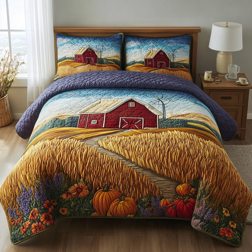 Golden Fields 3-Piece Quilted Bedding Set GFTOTP11345