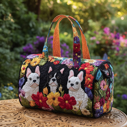 Frenchie Charm Quilted Duffle Bag GFTOTP11366