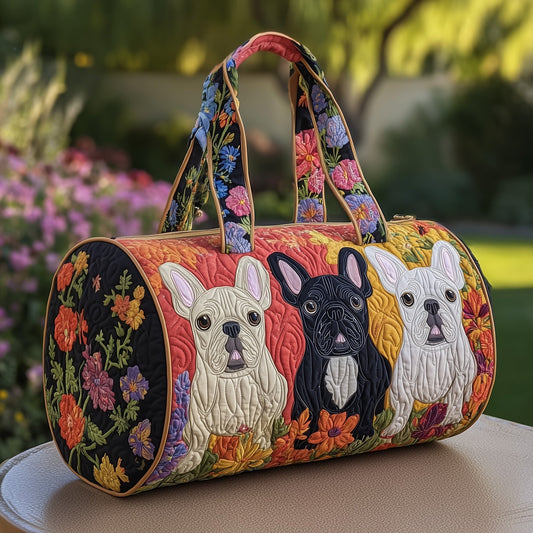 Frenchie Charm Quilted Duffle Bag GFTOTP11368