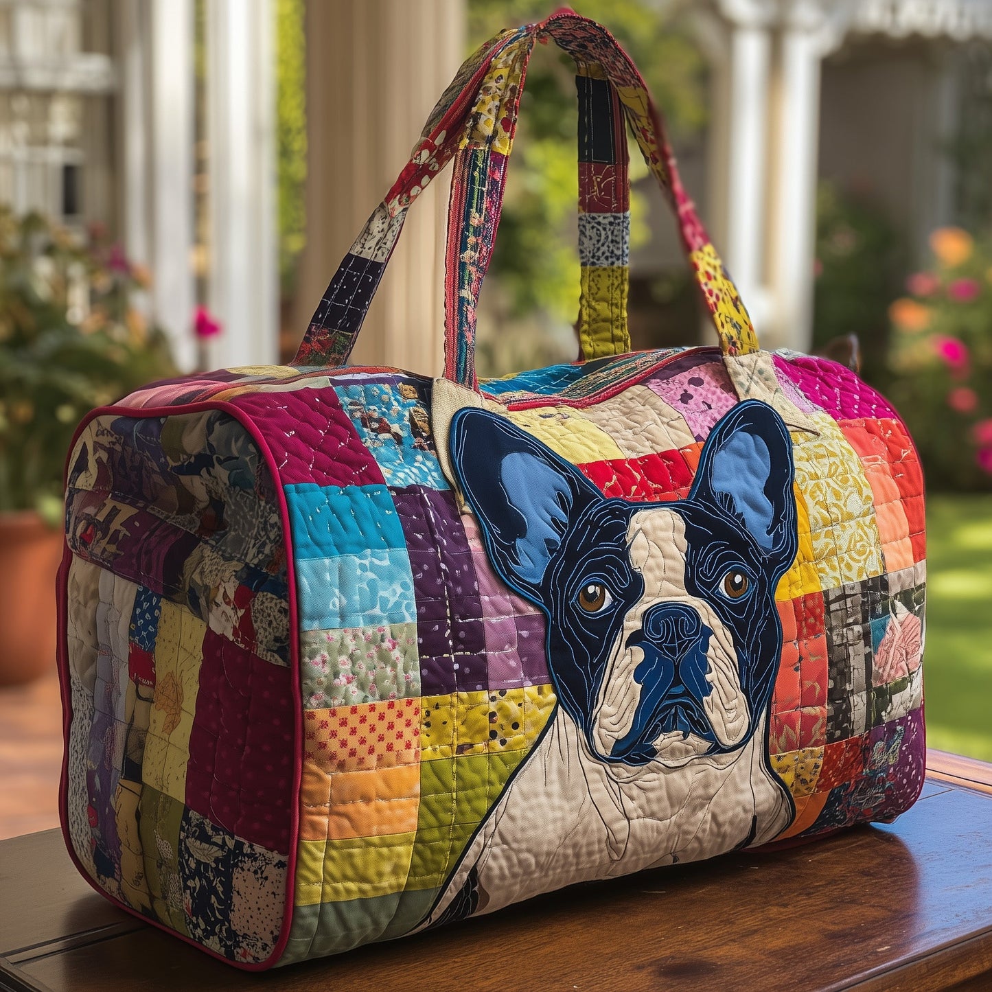 Frenchie Chic Quilted Duffle Bag GFTOTP11375