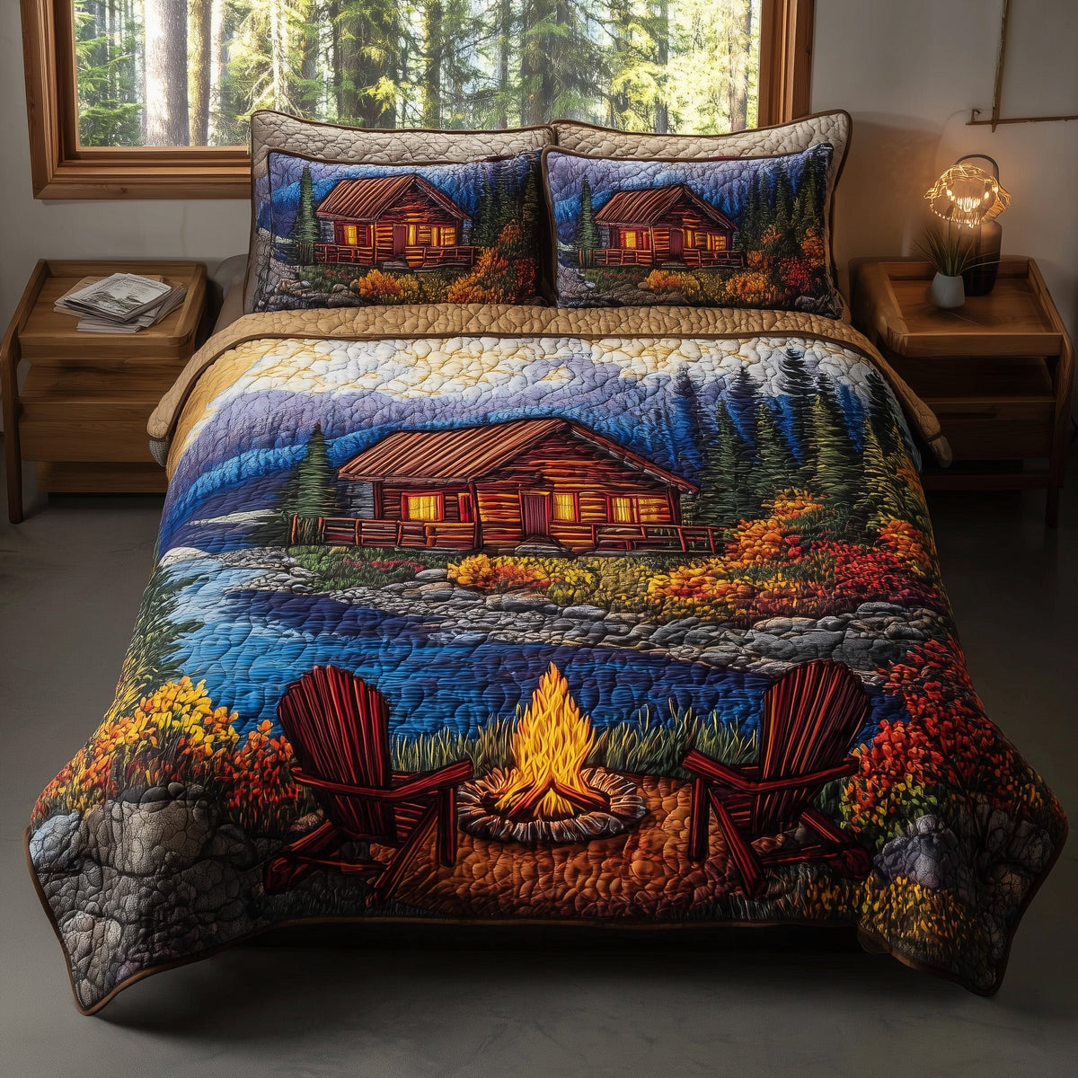 Autumn Harmony 3-Piece Quilted Bedding Set GFTOTP11396