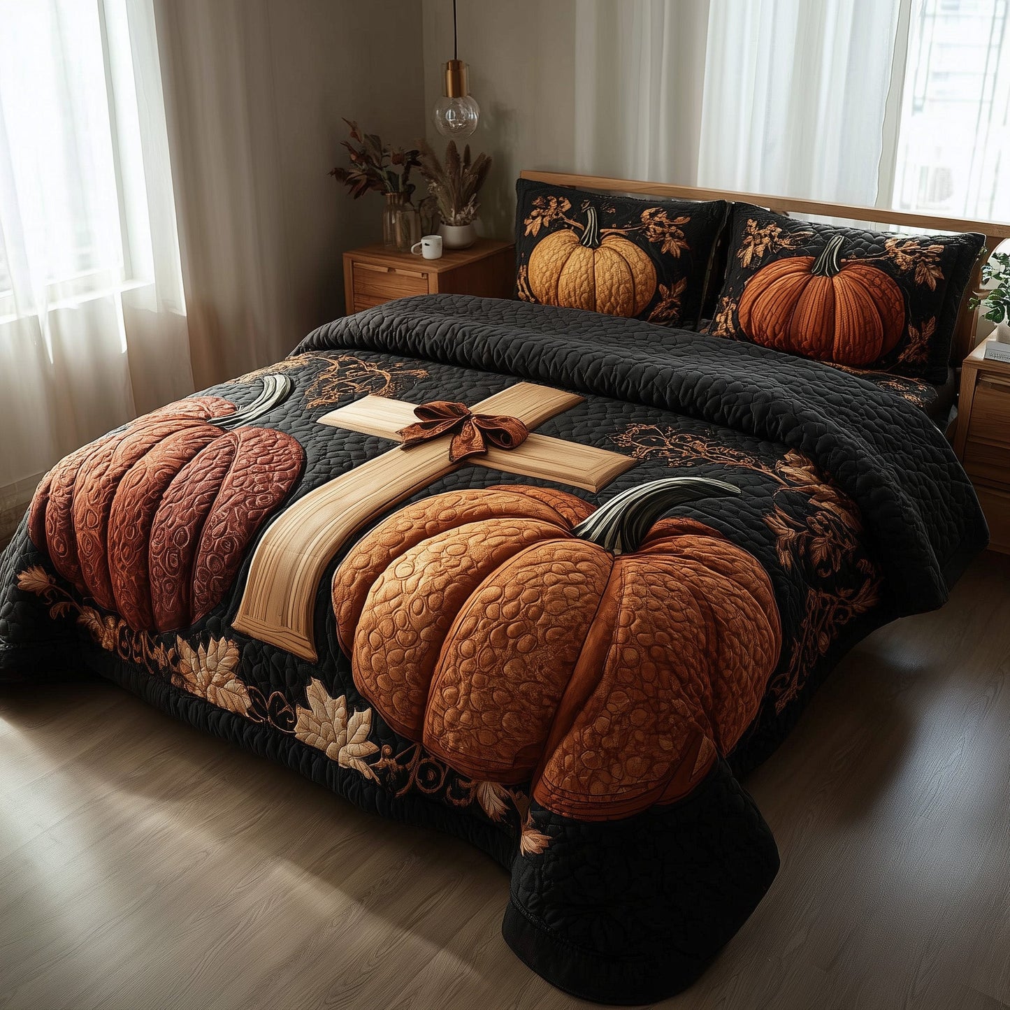Fall for Jesus 3-Piece Quilted Bedding Set GFTOTP11398