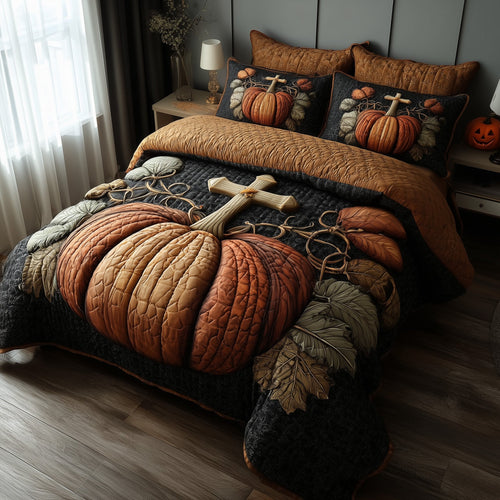 Fall for Jesus 3-Piece Quilted Bedding Set GFTOTP11399