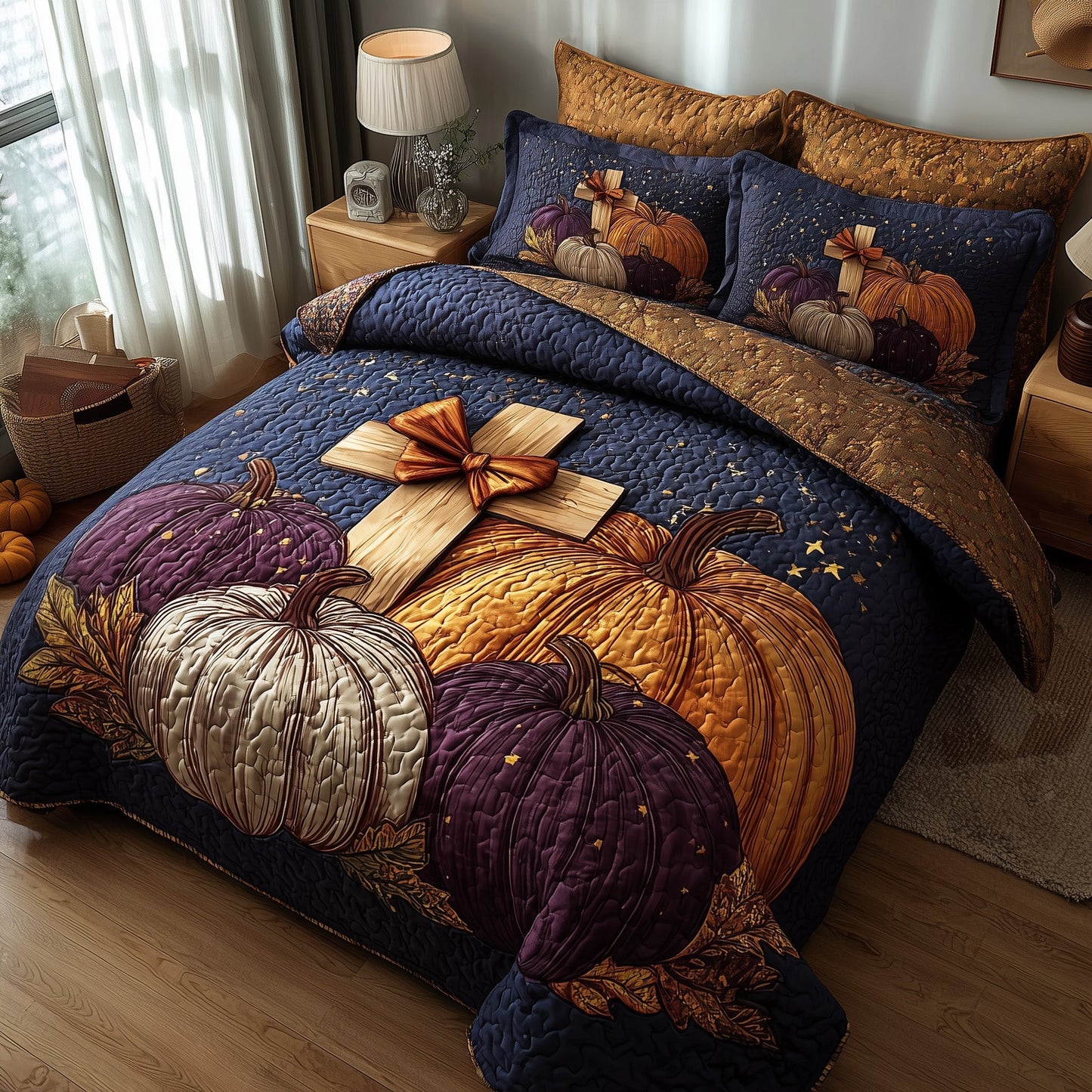 Fall for Jesus 3-Piece Quilted Bedding Set GFTOTP11403