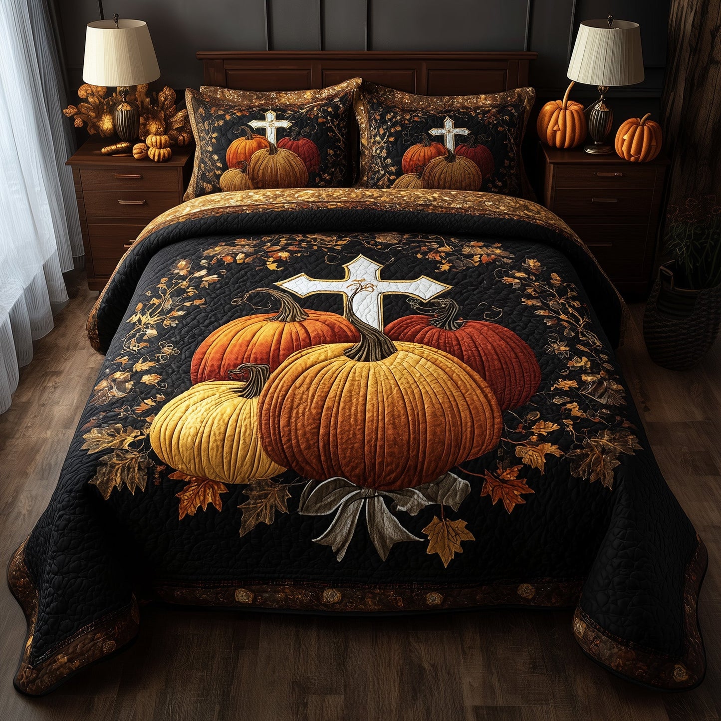 Fall for Jesus 3-Piece Quilted Bedding Set GFTOTP11405