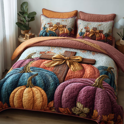 Fall for Jesus 3-Piece Quilted Bedding Set GFTOTP11407