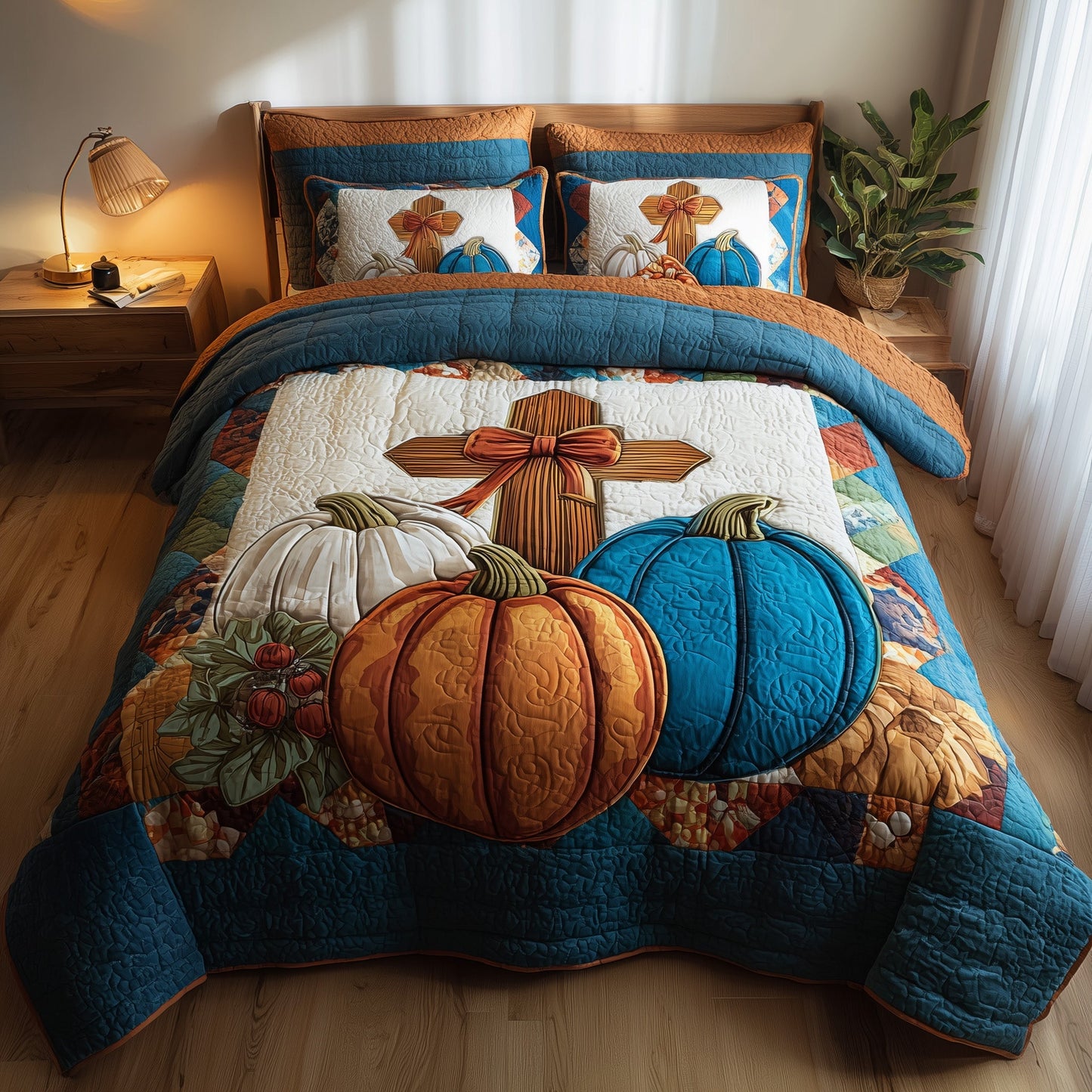 Fall for Jesus 3-Piece Quilted Bedding Set GFTOTP11411
