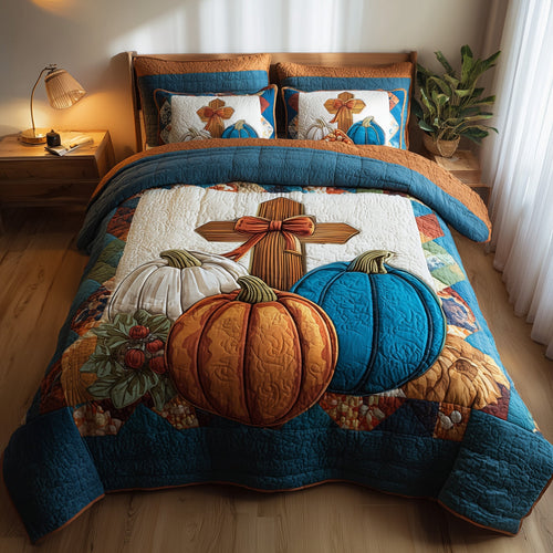 Fall for Jesus 3-Piece Quilted Bedding Set GFTOTP11411