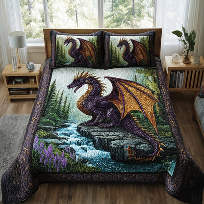 Mystic Dragon 3-Piece Quilted Bedding Set GFTOTP11416