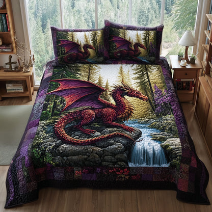 Mystic Dragon 3-Piece Quilted Bedding Set GFTOTP11417