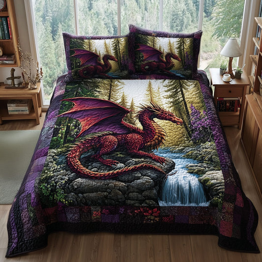 Mystic Dragon 3-Piece Quilted Bedding Set GFTOTP11417