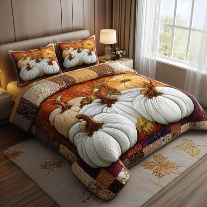 Pumpkin Charm 3-Piece Quilted Bedding Set GFTOTP11427