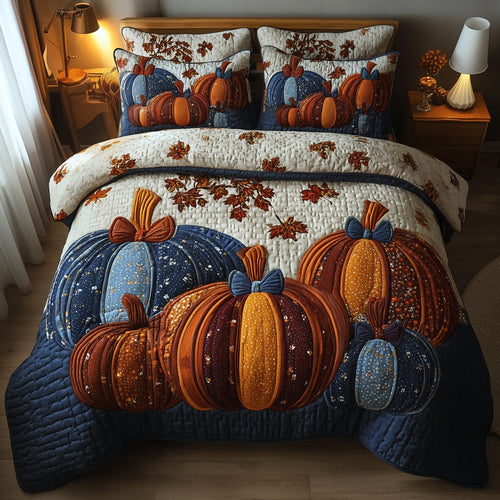 Pumpkin Haven 3-Piece Quilted Bedding Set GFTOTP11433