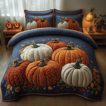 Pumpkin Haven 3-Piece Quilted Bedding Set GFTOTP11434