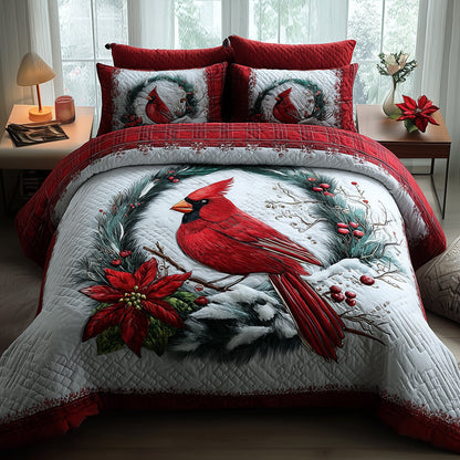 Cardinal Charm 3-Piece Quilted Bedding Set GFTOTP11440