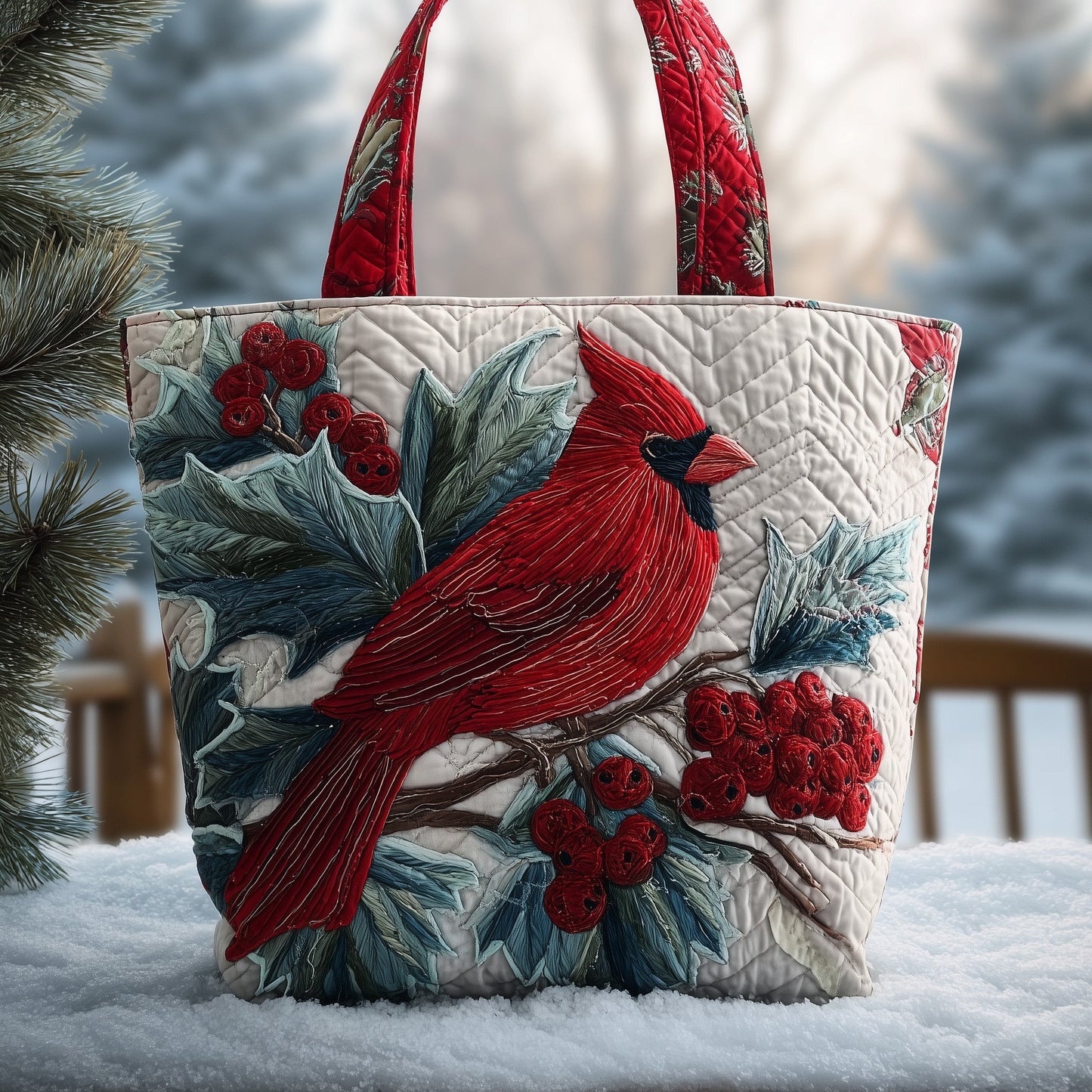 Cardinal Charm Quilted Tote Bag GFTOTP11447