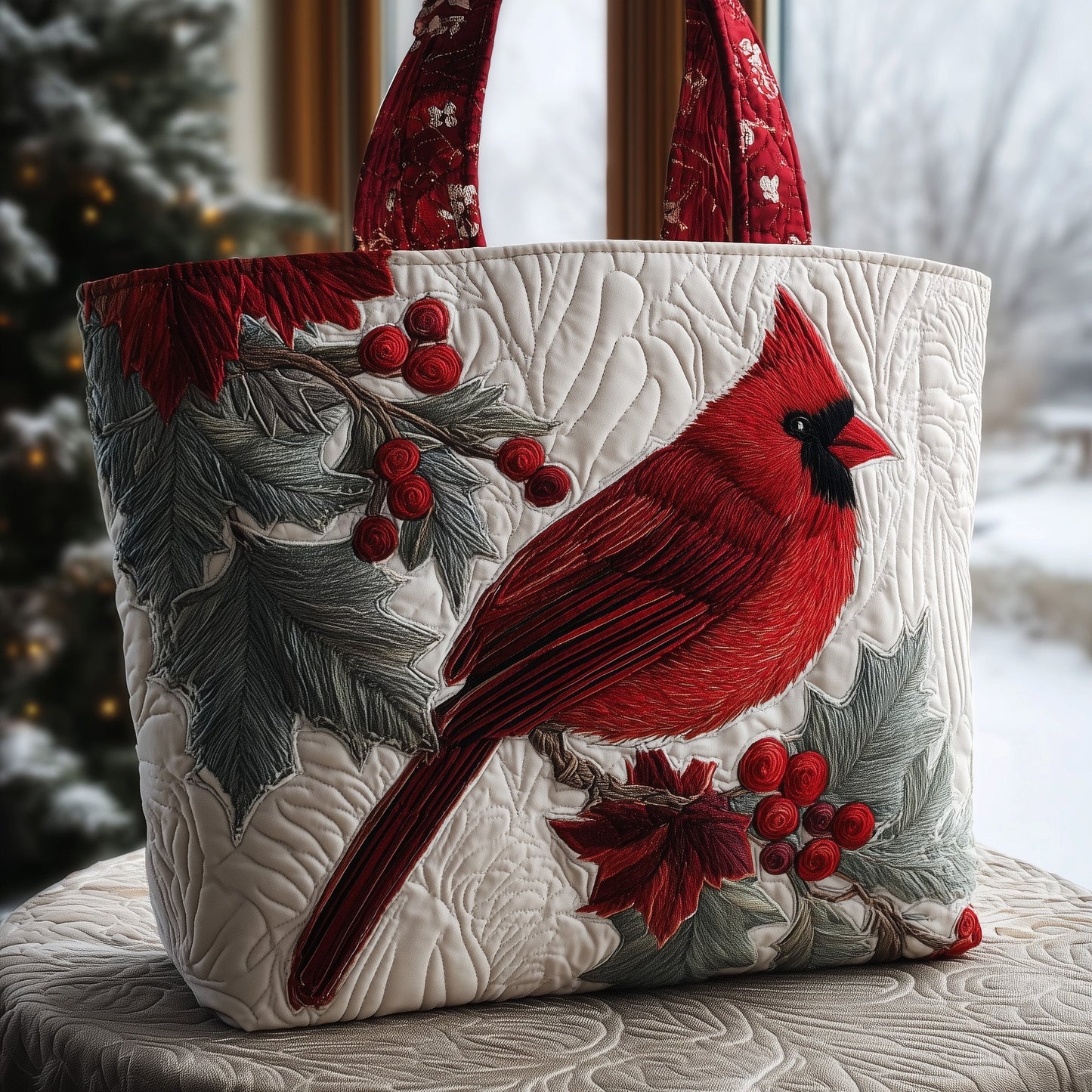 Cardinal Charm Quilted Tote Bag GFTOTP11448