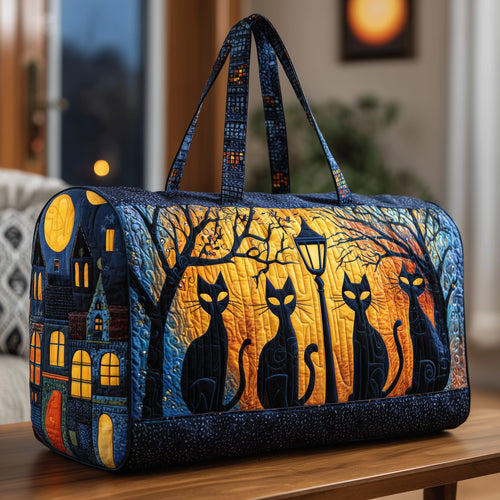 Midnight Meow Quilted Duffle Bag GFTOTP11485