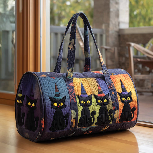 Midnight Meow Quilted Duffle Bag GFTOTP11488