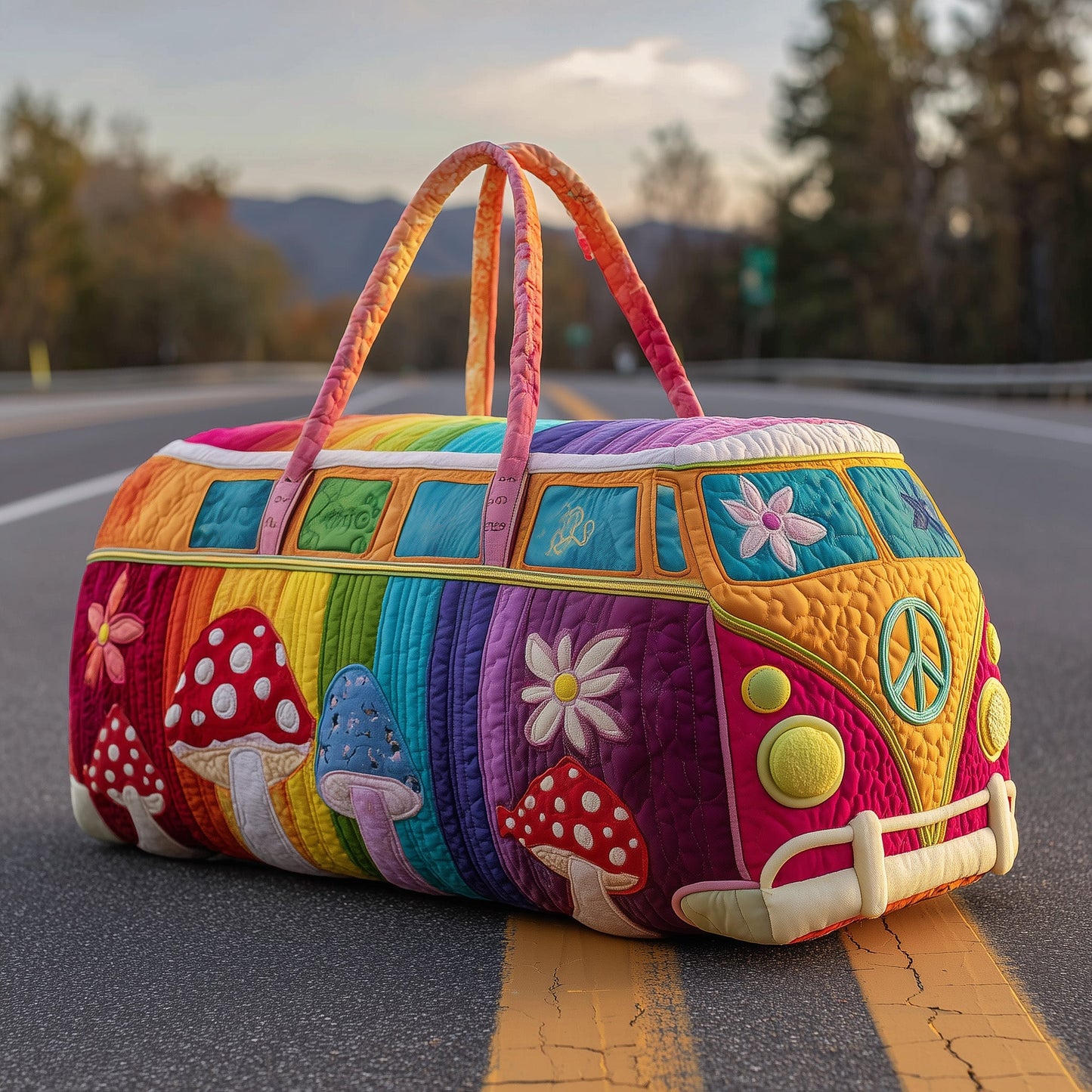 Hippie Van Quilted Duffle Bag GFTOTP11494