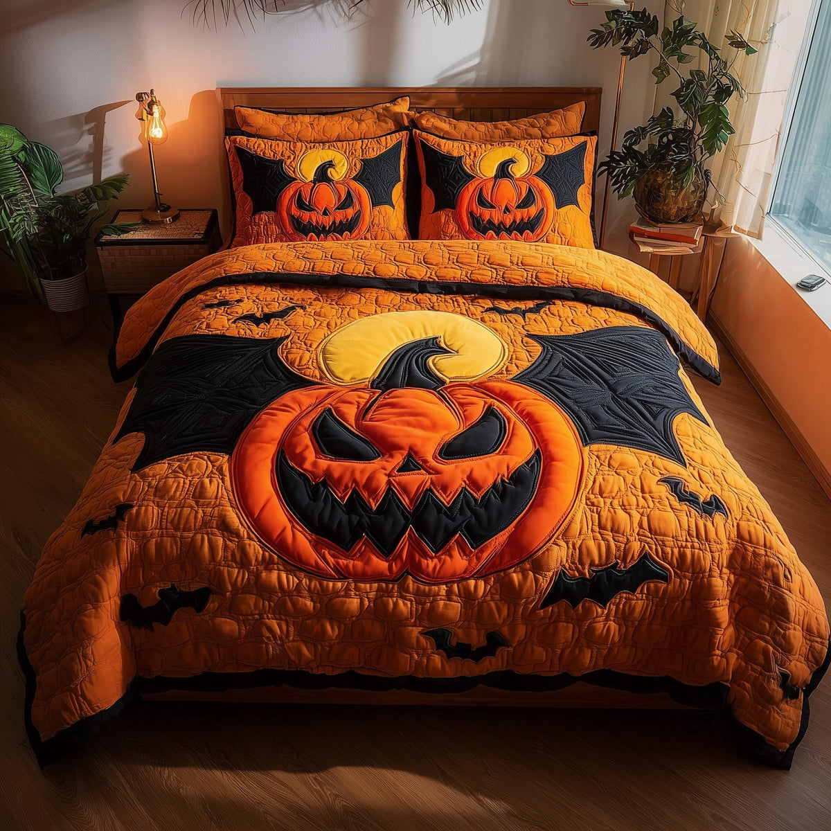 Spooky Nights 3-Piece Quilted Bedding Set GFTOTP11537