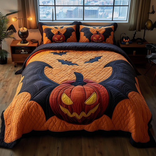 Spooky Nights 3-Piece Quilted Bedding Set GFTOTP11539