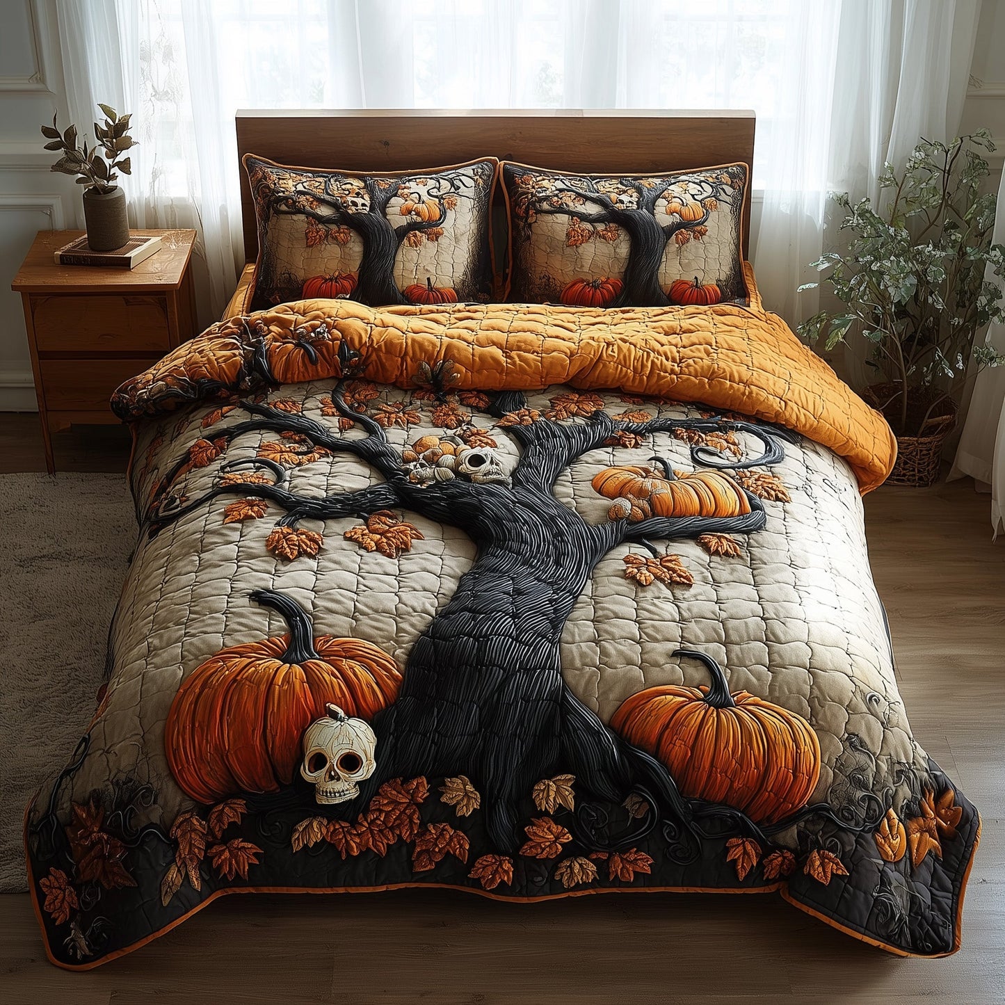 Dark Enchantment 3-Piece Quilted Bedding Set GFTOTP11549