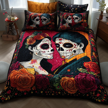 Floral Calavera 3-Piece Quilted Bedding Set GFTOTP11561