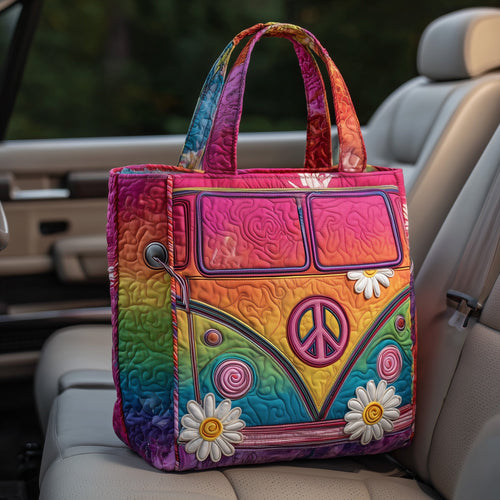 Hippie Van Quilted Tote Bag GFTOTP11562