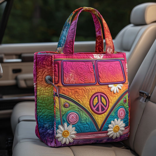 Hippie Van Quilted Tote Bag GFTOTP11562