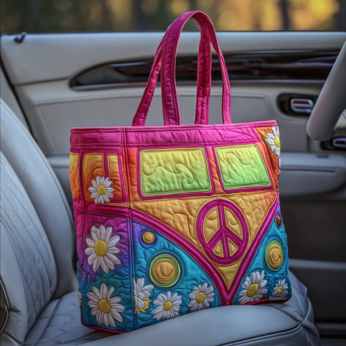 Hippie Van Quilted Tote Bag GFTOTP11564