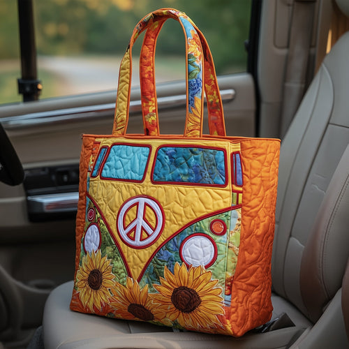 Hippie Van Quilted Tote Bag GFTOTP11566