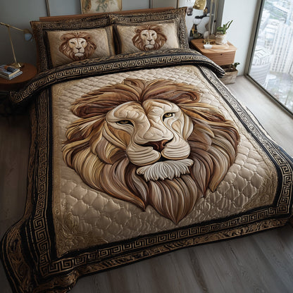 Majestic Lion 3-Piece Quilted Bedding Set GFTOTP11572