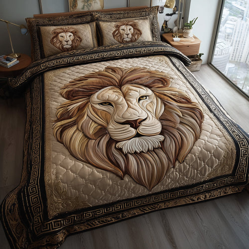 Majestic Lion 3-Piece Quilted Bedding Set GFTOTP11572
