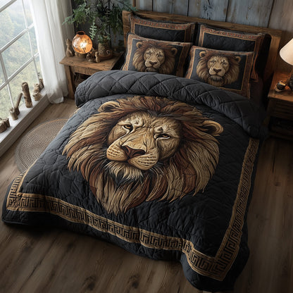Majestic Lion 3-Piece Quilted Bedding Set GFTOTP11577