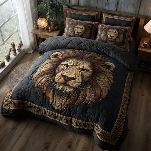 Majestic Lion 3-Piece Quilted Bedding Set GFTOTP11577