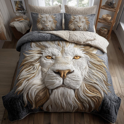 Majestic Lion 3-Piece Quilted Bedding Set GFTOTP11579