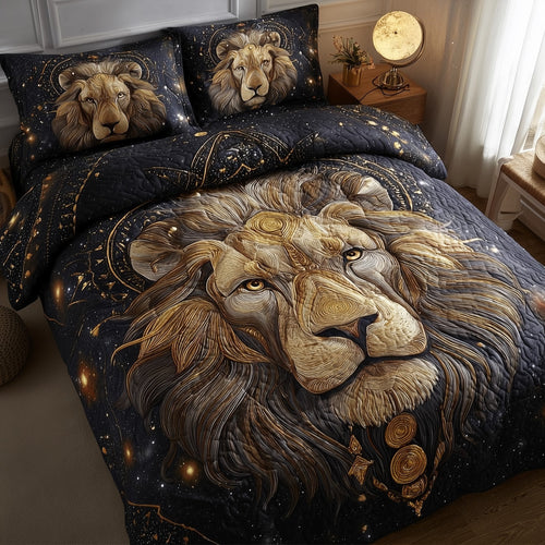 Celestial Lion 3-Piece Quilted Bedding Set GFTOTP11581