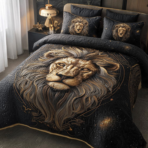 Celestial Lion 3-Piece Quilted Bedding Set GFTOTP11582