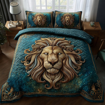 Celestial Lion 3-Piece Quilted Bedding Set GFTOTP11583