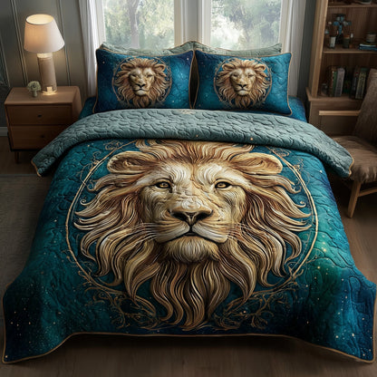 Celestial Lion 3-Piece Quilted Bedding Set GFTOTP11584