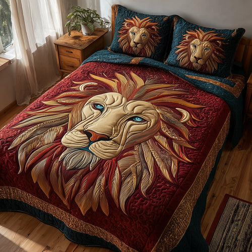 Celestial Lion 3-Piece Quilted Bedding Set GFTOTP11585