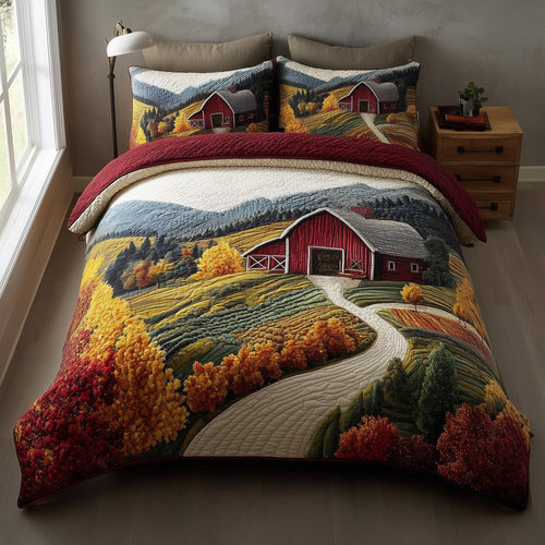 Rustic Autumn 3-Piece Quilted Bedding Set GFTOTP11587