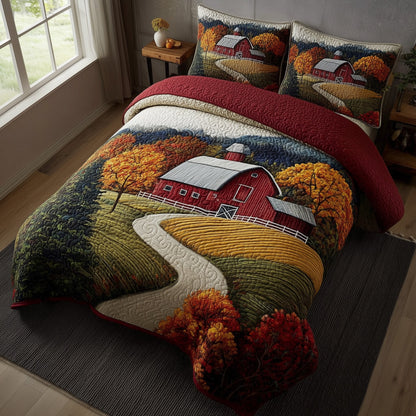 Rustic Autumn 3-Piece Quilted Bedding Set GFTOTP11588