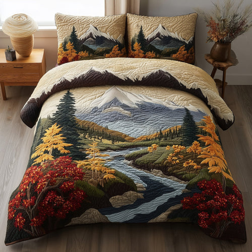 Rustic Autumn 3-Piece Quilted Bedding Set GFTOTP11589