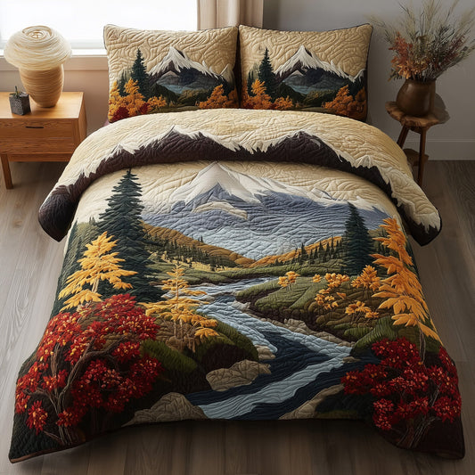 Rustic Autumn 3-Piece Quilted Bedding Set GFTOTP11589