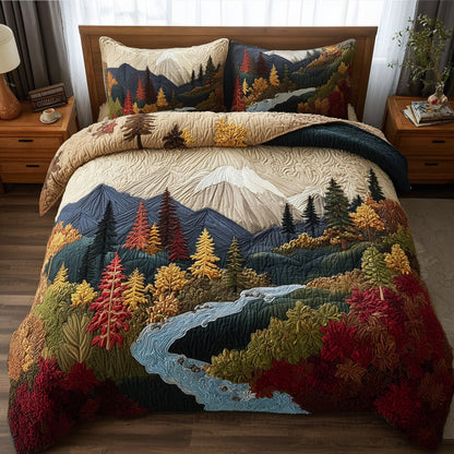 Rustic Autumn 3-Piece Quilted Bedding Set GFTOTP11590