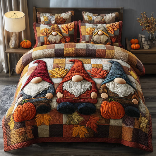 Harvest Gnome 3-Piece Quilted Bedding Set GFTOTP11592