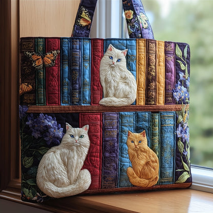 Purrfect Pages Quilted Tote Bag GFTOTP11610