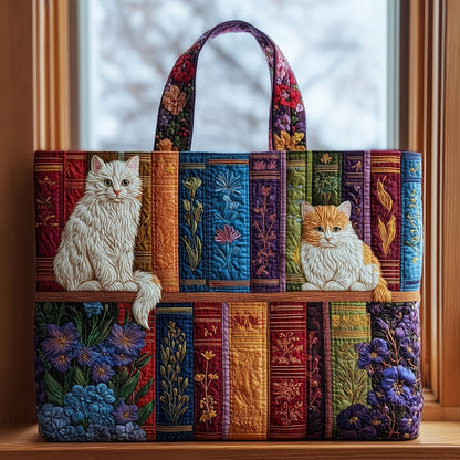 Purrfect Pages Quilted Tote Bag GFTOTP11611
